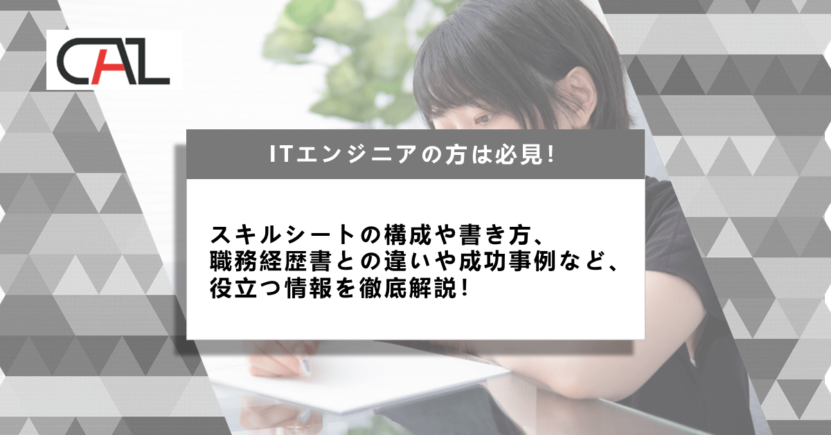 エンジニア必見!スキルシートの書き方と成功のための記入ポイント、成功事例を解説!